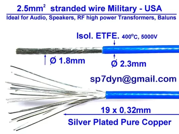 19AWG Silver Plated