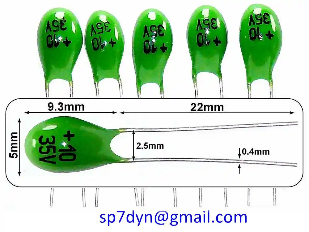 Tantal Capacitor 10uF/35V original JAPAN - Image 3