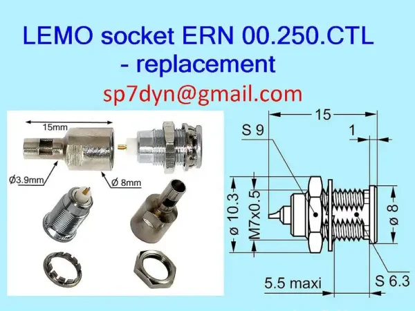 1pin LEMO ERN.00.250.CTL Replacement - SP7DYN