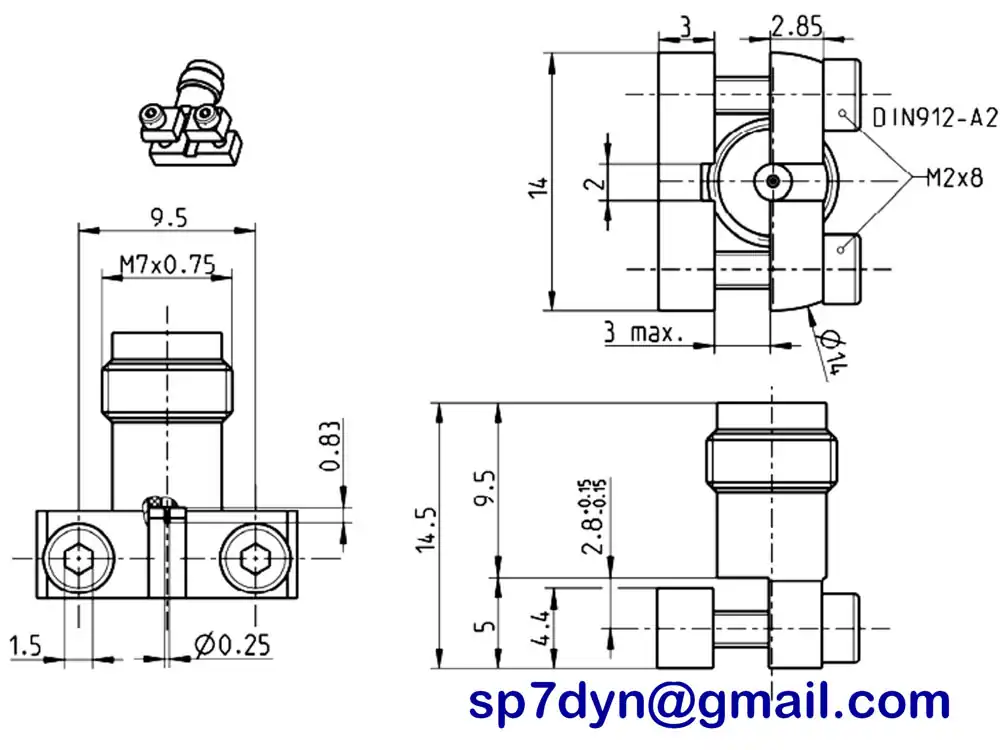 09K243-40ME3 Rosenberger 50GHz Connector - Image 10