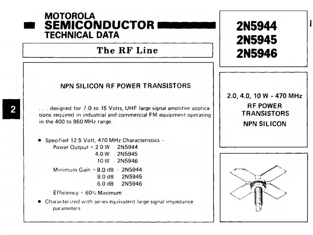 2N5946 Transistor Motorola - Image 3