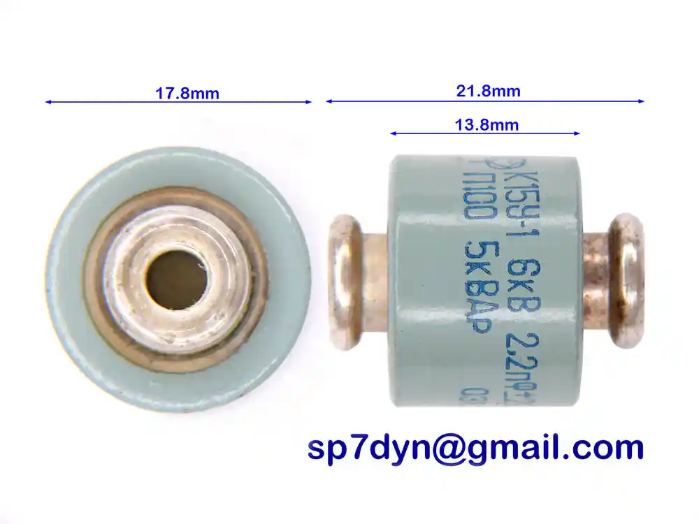 2.2pF 6KV 5KWAr High Voltage Doorknob Capacitor - Image 6