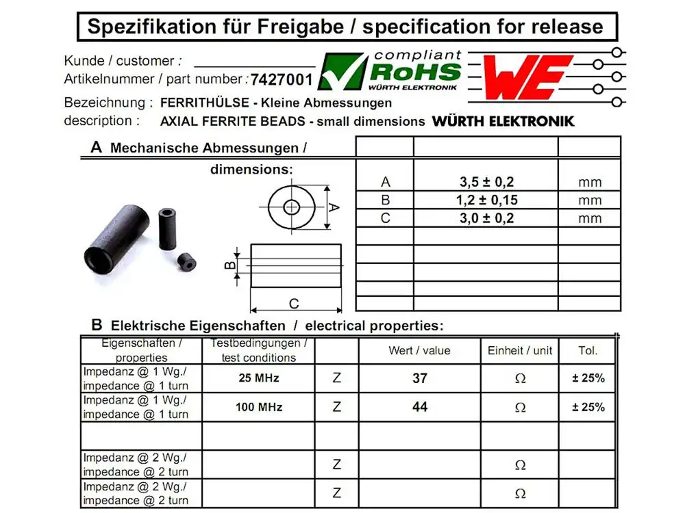 Ferrite Core Bead 3W800 - Image 6