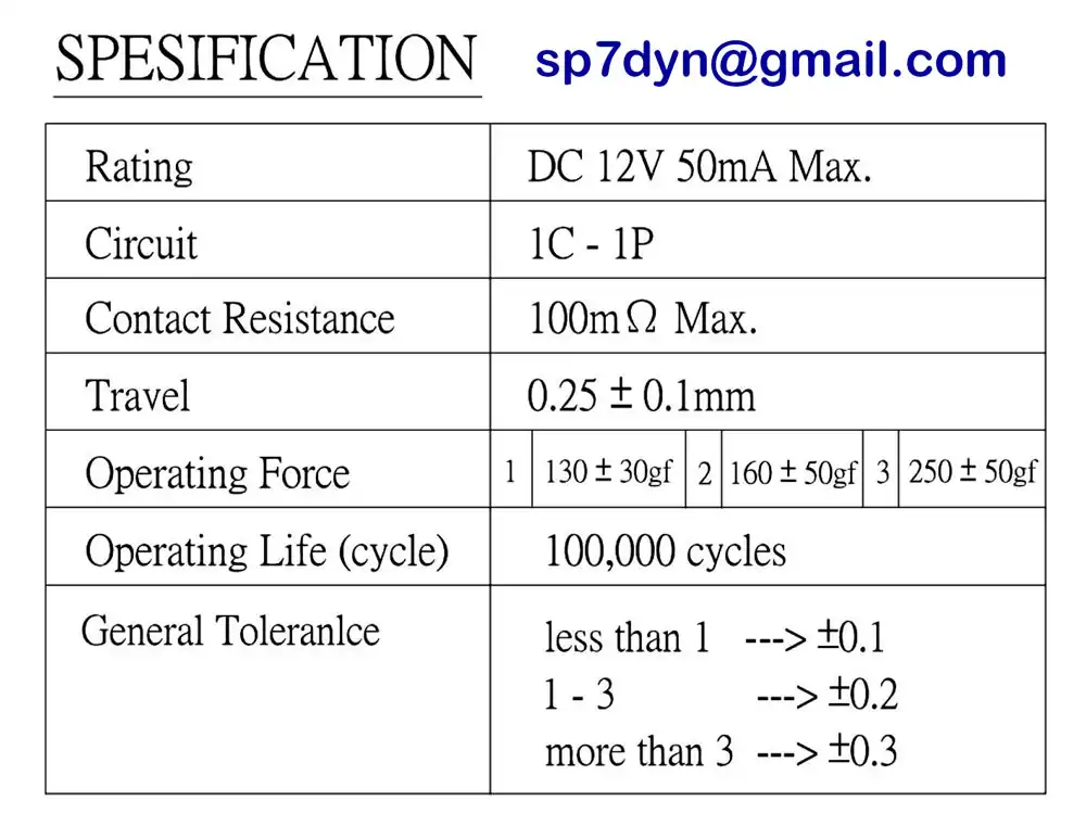 Micro Tactile Push Button Switch - Image 5