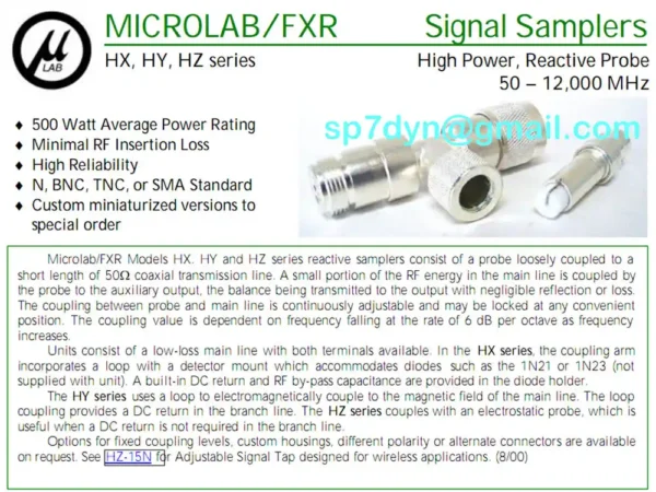 50-12000MHz 500W FXR HZ-A22 Signal Sampler Microlab - SP7DYN